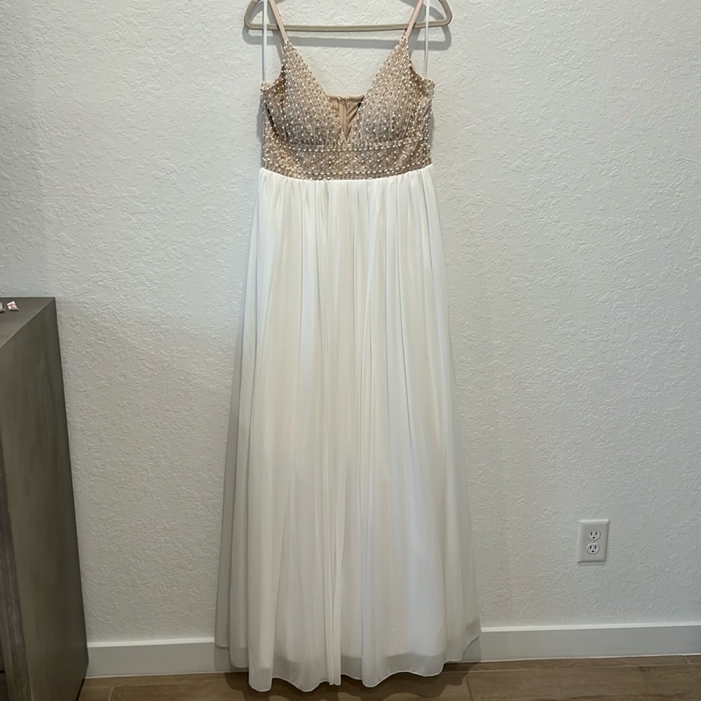 TLC SAY YES TO THE PROM white and cream dress